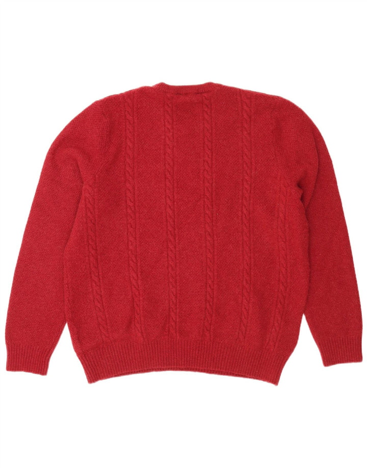 Crew Clothing Ανδρικό πουλόβερ με λαιμό, μεγάλο κόκκινο μαλλί αρνιού