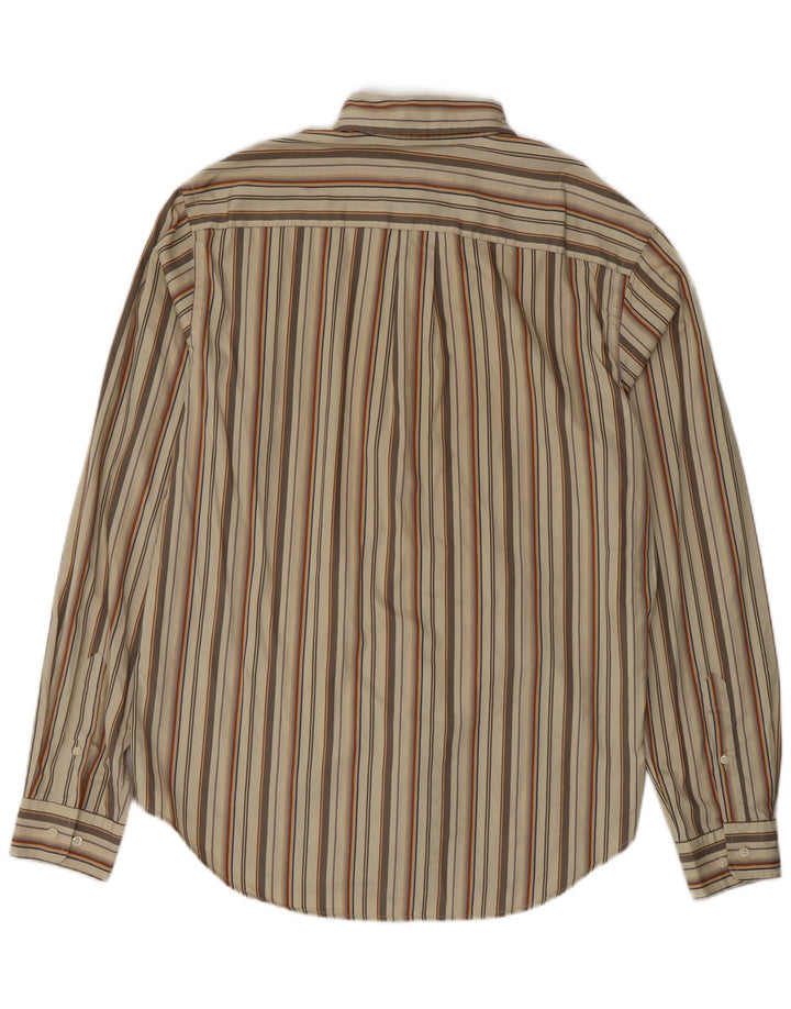 Ανδρικό πουκάμισο Massimo Dutti EU 42 Μεγάλο Μπεζ ριγέ