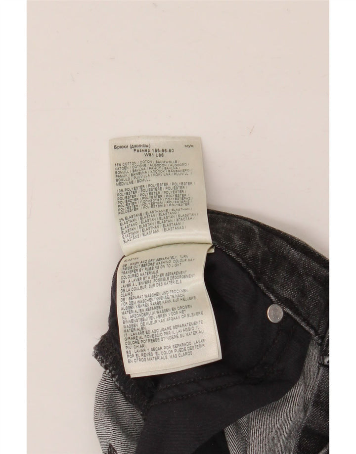 Lee Mens Daren Zip Fly Straight Jeans W32 L34 Γκρι βαμβακερό
