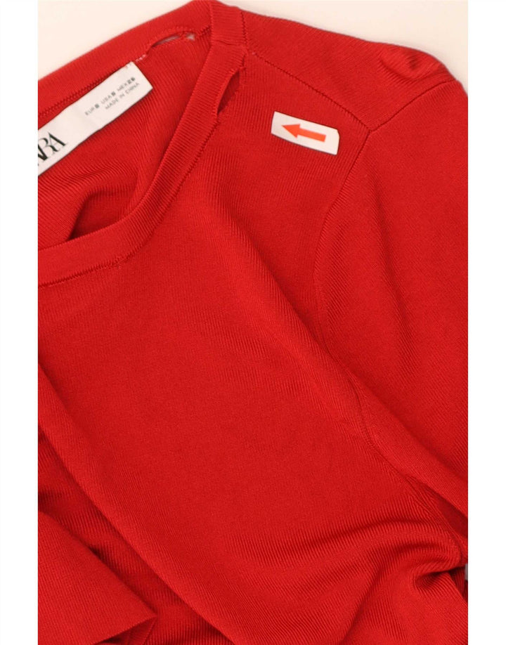 Zara Γυναικεία Μπλούζα Τοπ UK 8 Small Red