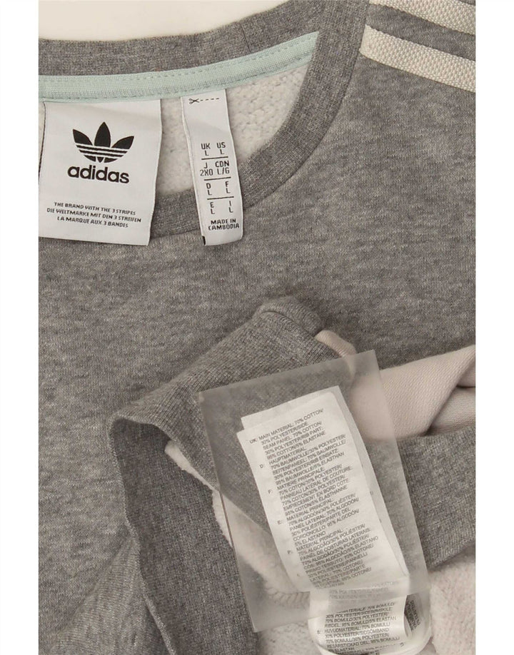 Ανδρικό φούτερ Adidas Jumper Μεγάλο γκρι βαμβακερό χρώμα
