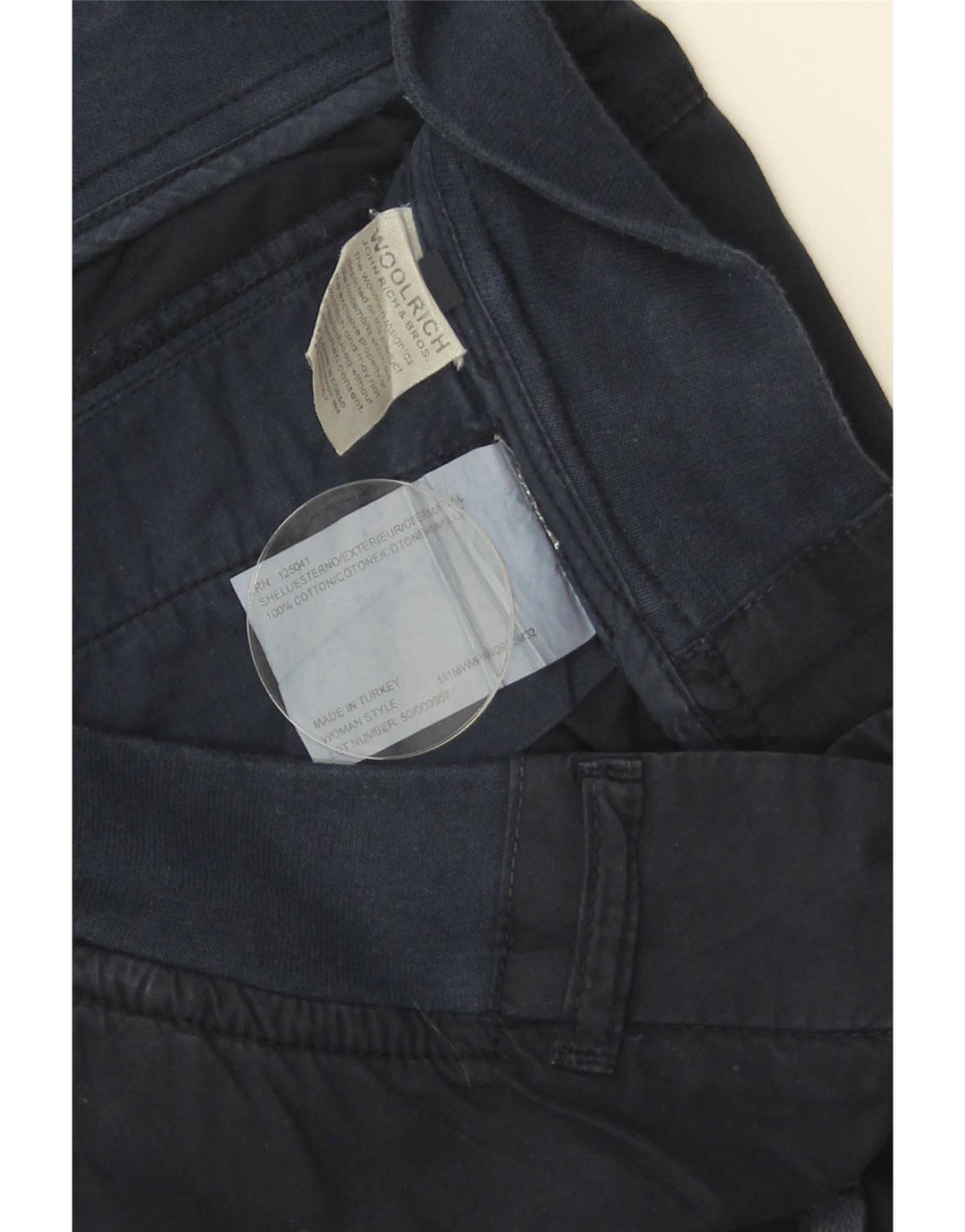 Γυναικείο ίσιο παντελόνι Woolrich W31 L31 Navy Blue Cotton