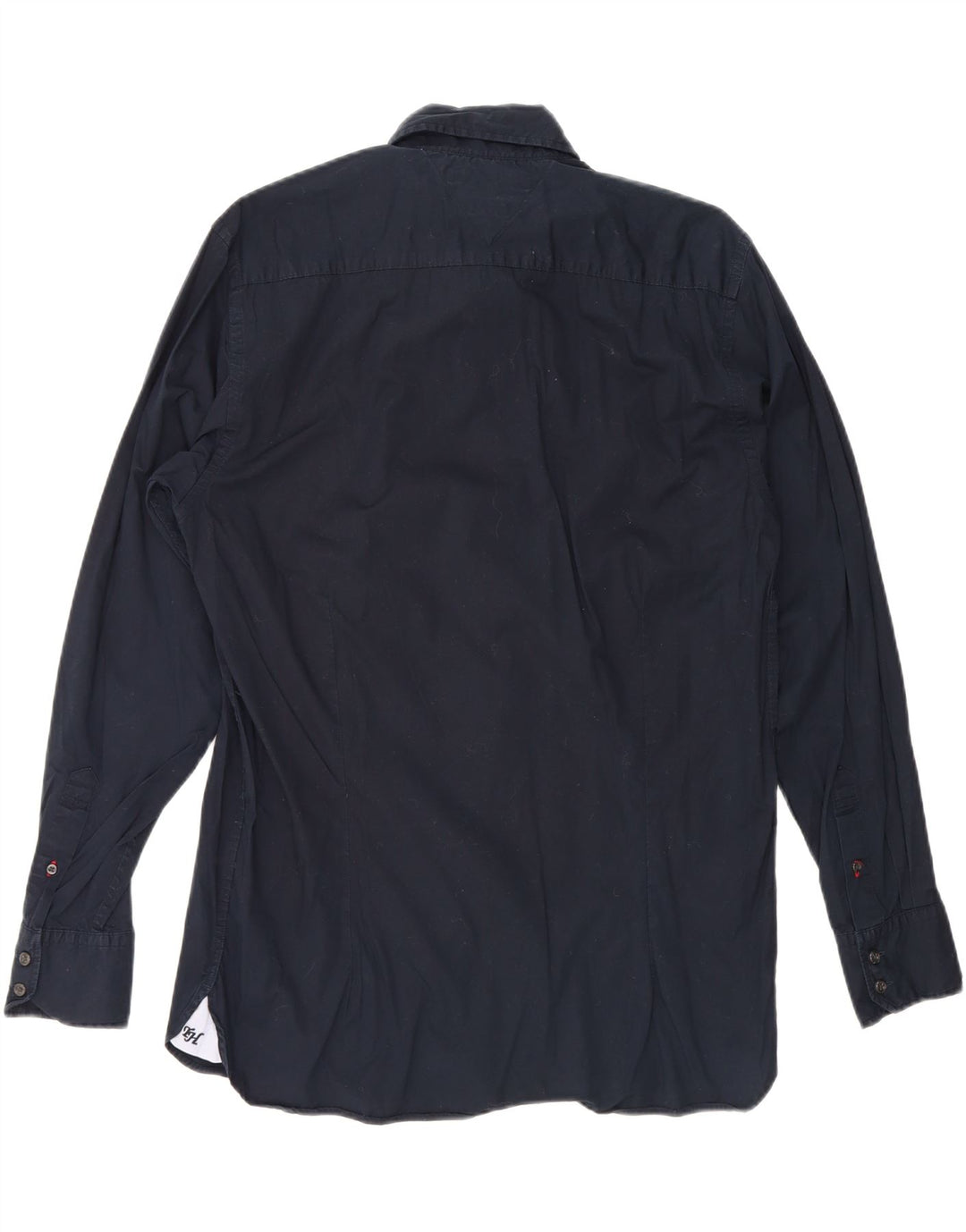 TOMMY HILFIGER Mens Shirt Small Navy Blue Cotton Vintage Tommy Hilfiger and Second-Hand Tommy Hilfiger from Messina Hembry 