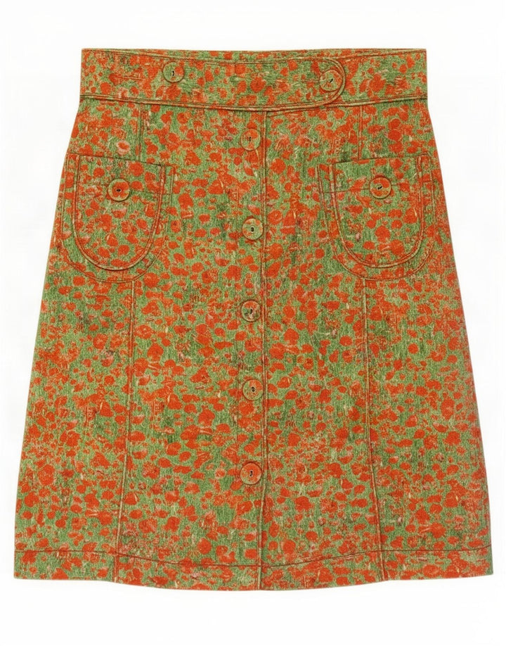 Paul Smith Γυναικεία Abstract Pattern Φούστα A-Line Medium W30 Πορτοκαλί βαμβακερή