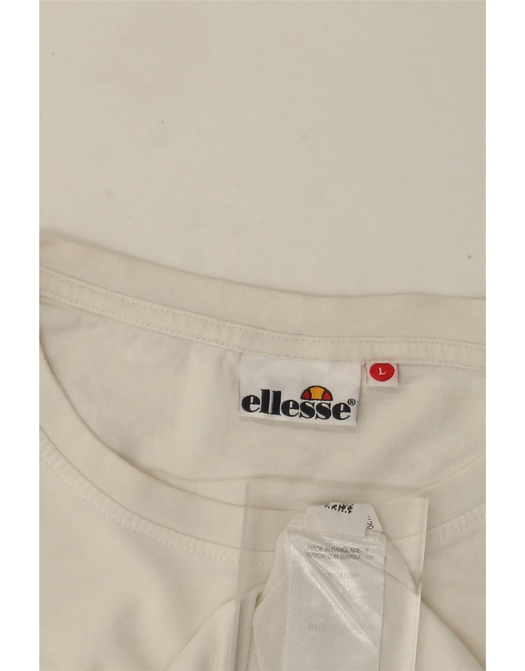 Ανδρικό γραφικό μπλουζάκι Ellesse Top Large Off White Βαμβακερό
