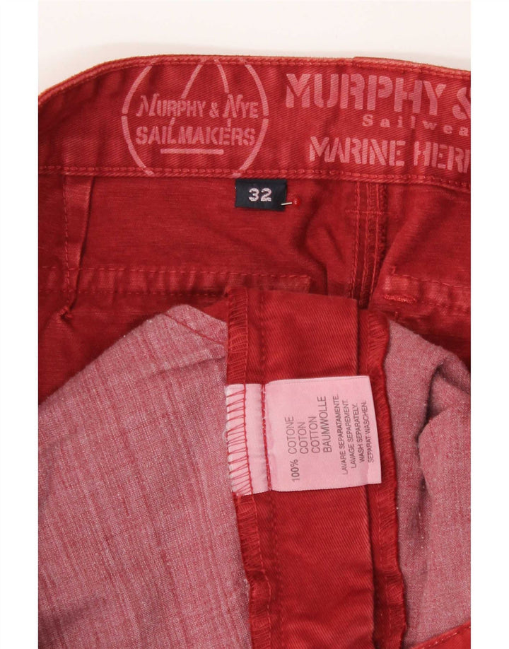 Murphy & Nye Γυναικεία Μίνι Φούστα W32 Μεγάλη Κόκκινη Βαμβακερή
