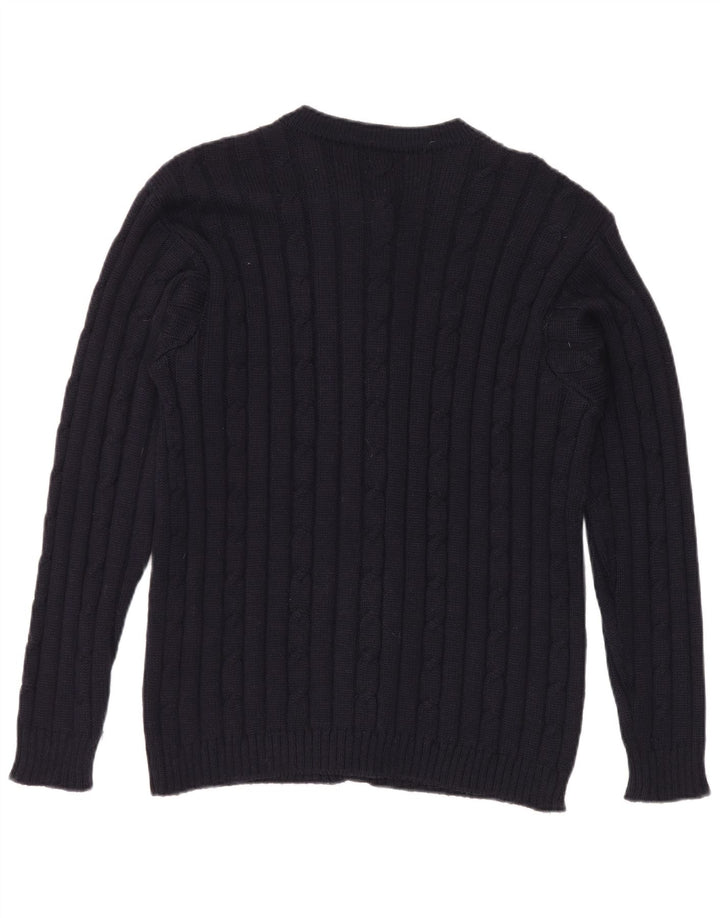 Vintage Γυναικεία Ζακέτα UK 12 Medium Navy Blue