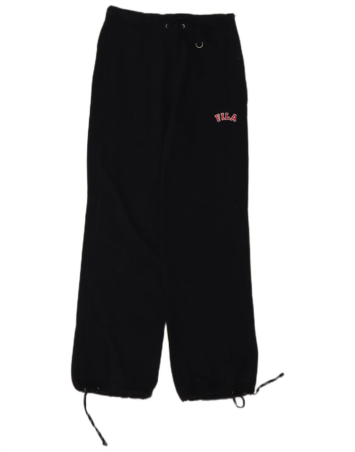 Γυναικείο ίσιο casual παντελόνι FILA XS μαύρο πολυεστέρα