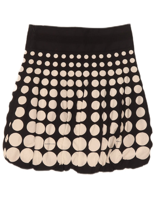Karen Millen Γυναικεία Mini Bubble Φούστα UK 8 Small W26 Μαύρο γεωμετρικό βαμβακερό