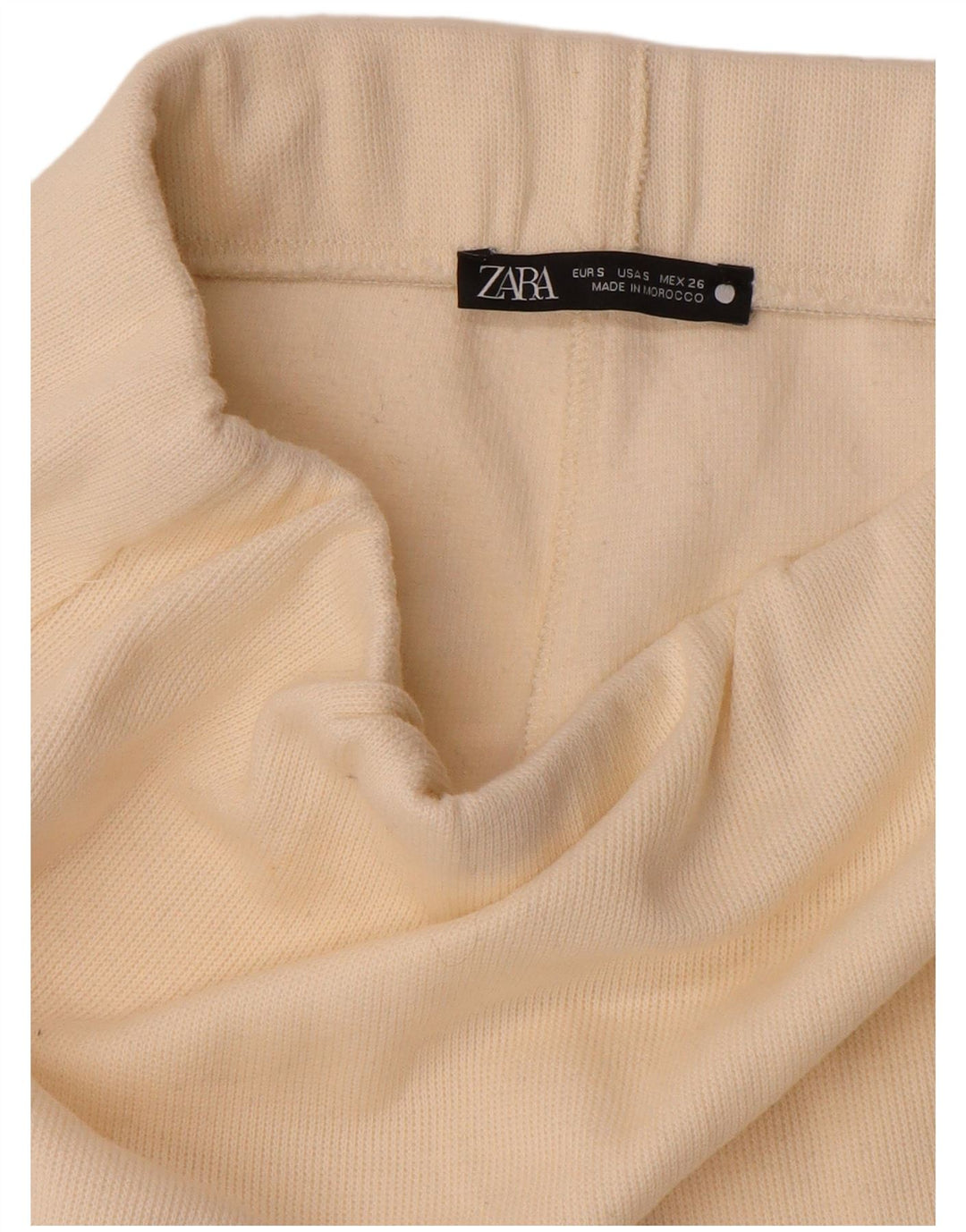 Zara Γυναικεία Πλεκτή Midi Φούστα Small W27 Off White