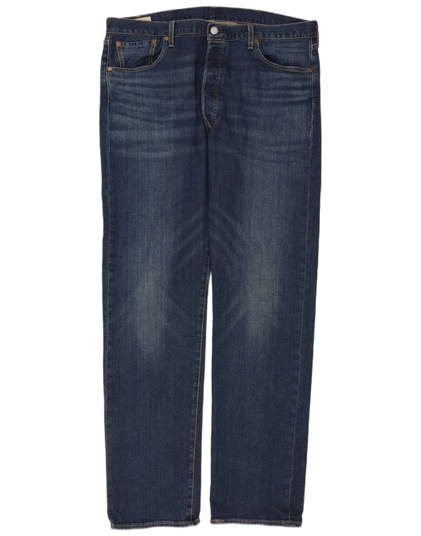 Levi's Mens 501 Straight Jeans W38 L34 Navy Blue Cotton