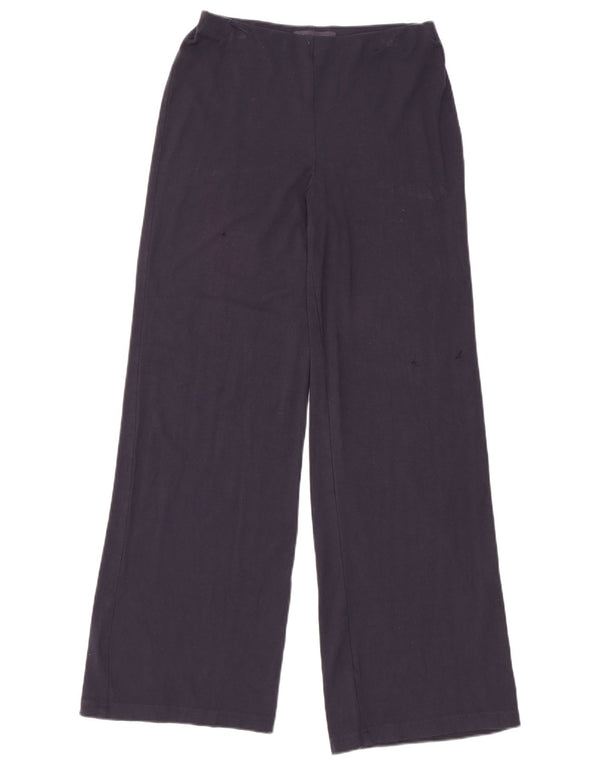 Marks & Spencer Γυναικείο φαρδύ παντελόνι Casual W28 L30 Navy Blue Viscose