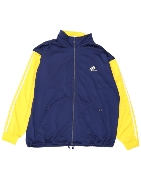 Ανδρική φόρμα γυμναστικής Adidas Top Jacket UK 48/50 XL Navy Blue Colorblock