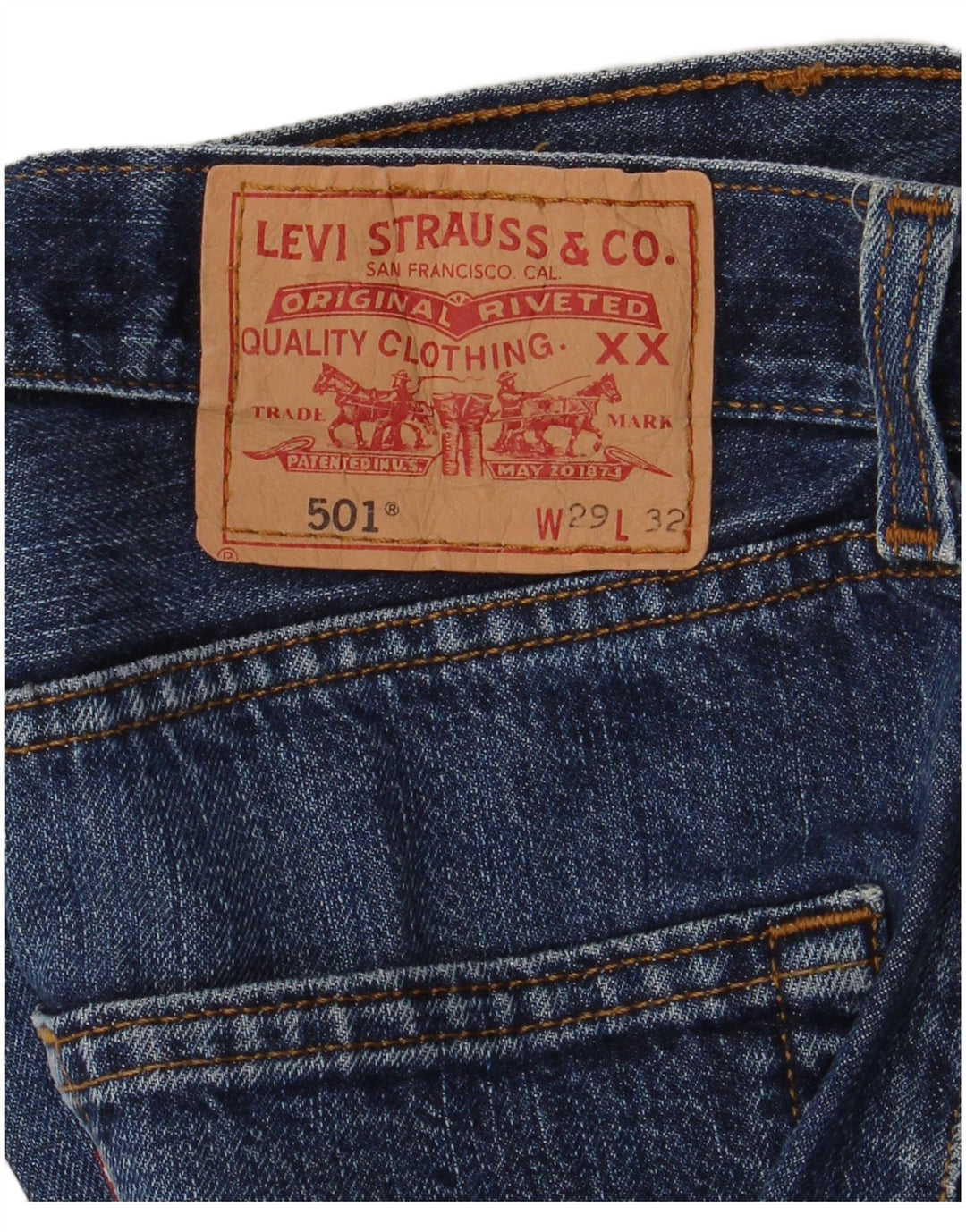 Γυναικείο σορτς Levi's 501 τζιν W29 μεσαίο μπλε