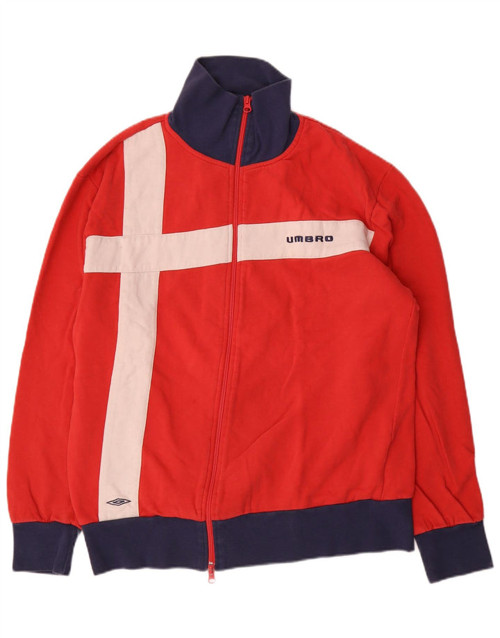 Ανδρική φόρμα Umbro Top Jacket XL Red Colourblock Βαμβακερό