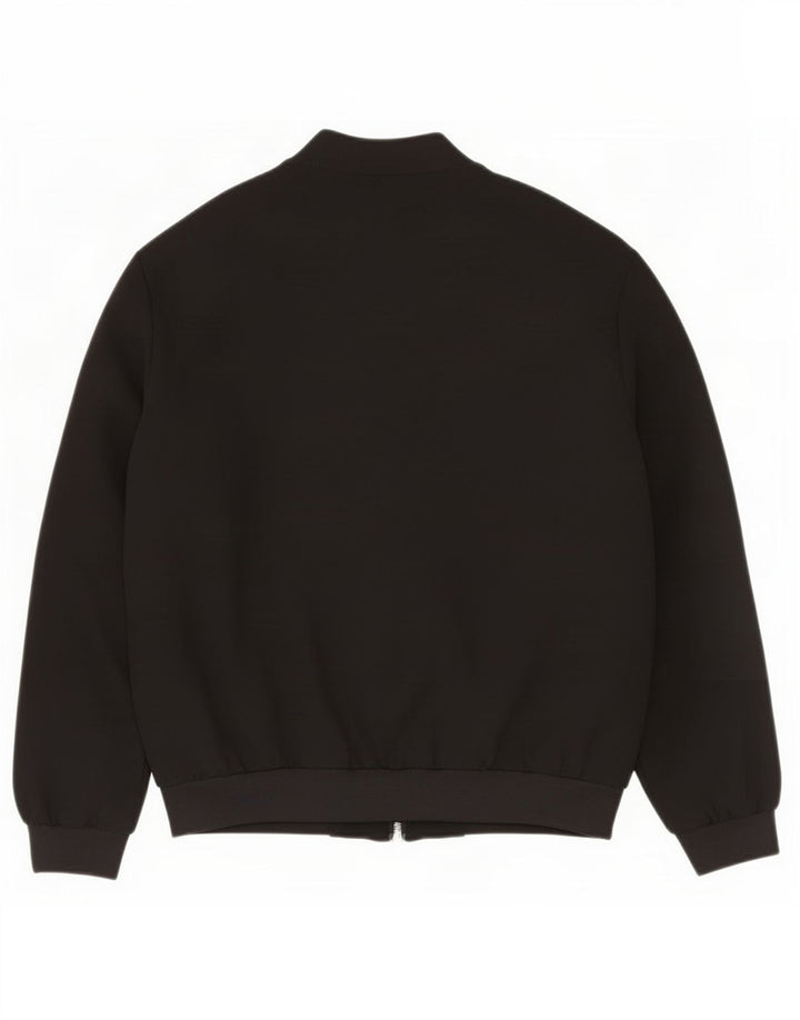 Zara Γυναικείο Bomber Jacket UK 14 Medium Black Polyester