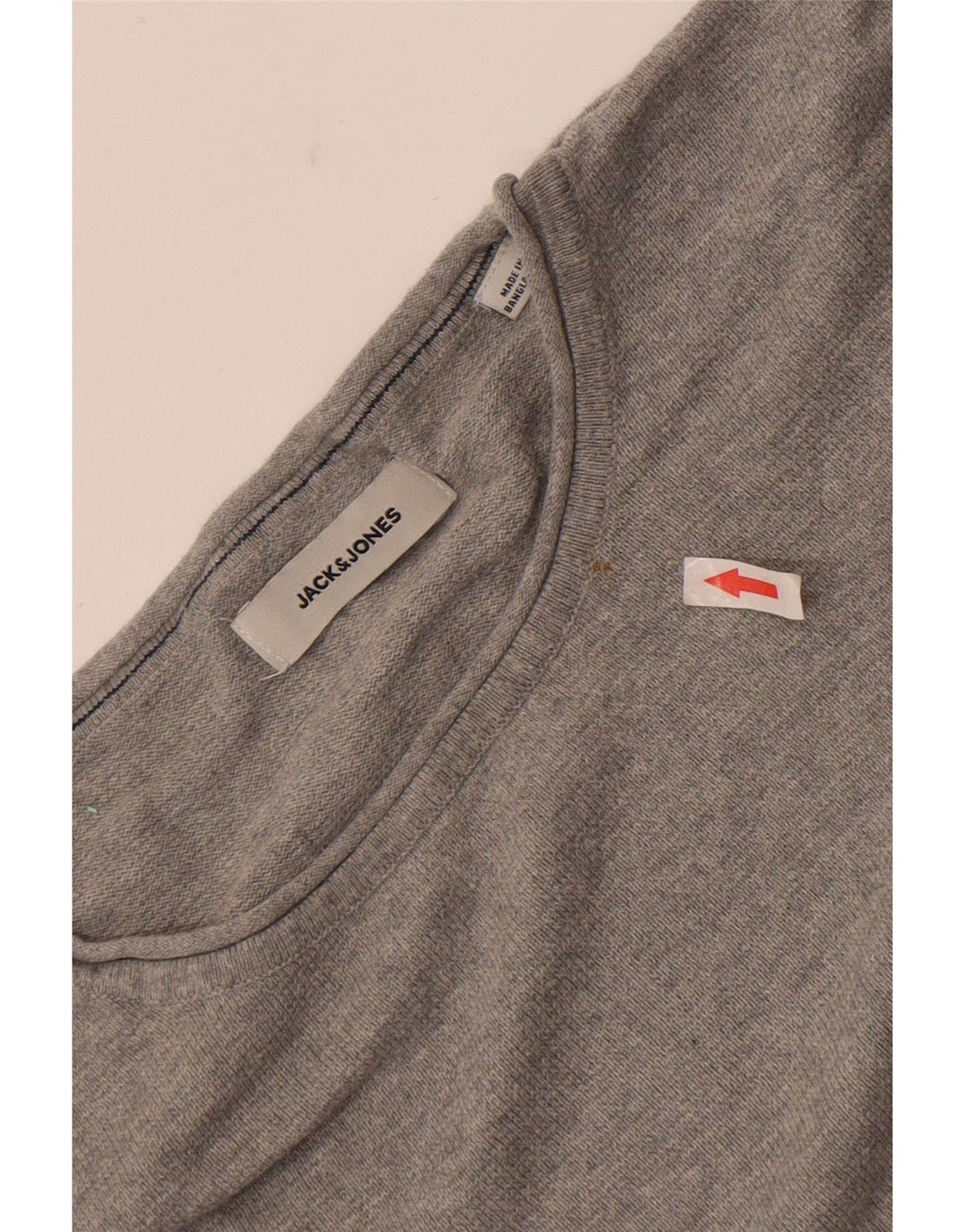 Jack & Jones Ανδρικό πουλόβερ με λαιμόκοψη 2XL γκρι