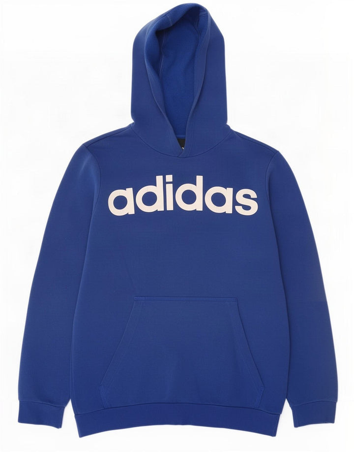 Ανδρικό γραφικό κουκούλα Adidas, μεσαίο μπλε