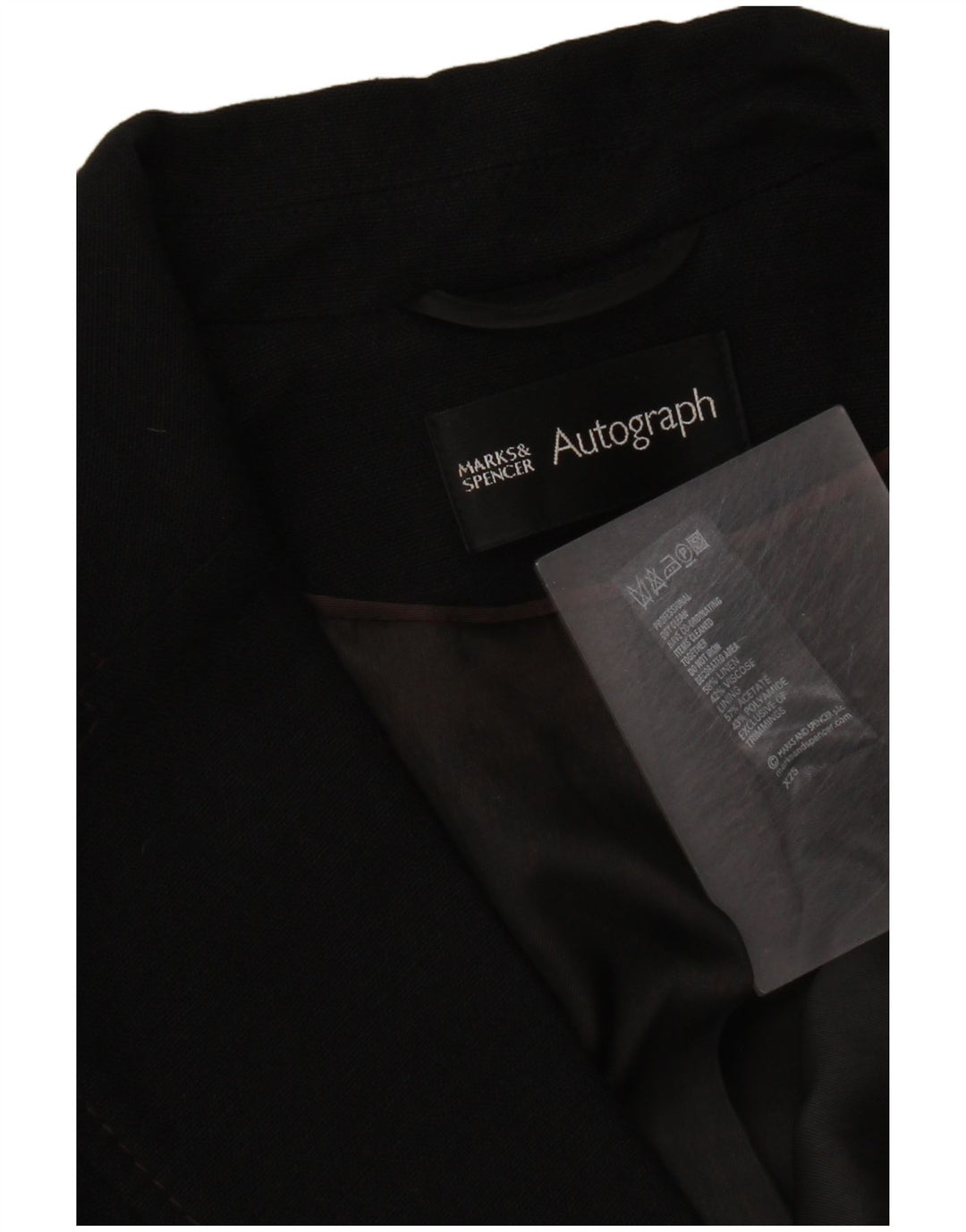 Marks & Spencer Γυναικείο Μπουφάν Blazer Autograph UK 16 Large Μαύρο Λινό