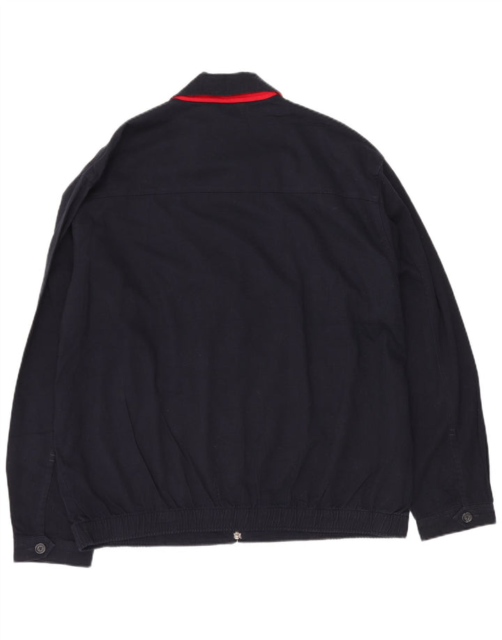 Chaps Mens Bomber Jacket UK 40 Large Navy Blue Cotton