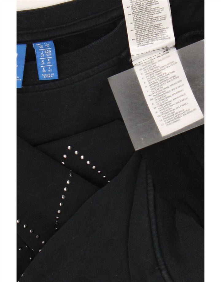 Adidas Γυναικεία γραφικά υπερμεγέθη φούτερ Jumper UK 10 Small Navy Blue