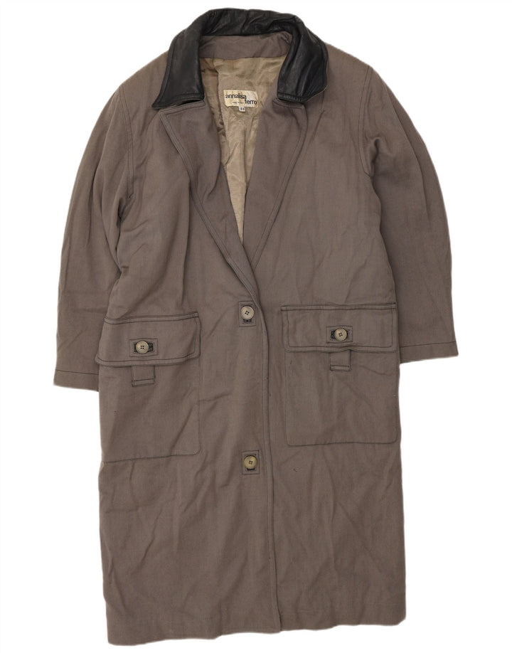 ANNALISA FERRO Γυναικείο Παλτό IT 44 Ακρυλικό Μεσαίο Γκρι