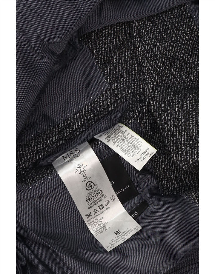 Marks & Spencer Ανδρικό μπουφάν blazer UK 46 XL Navy Blue Wool