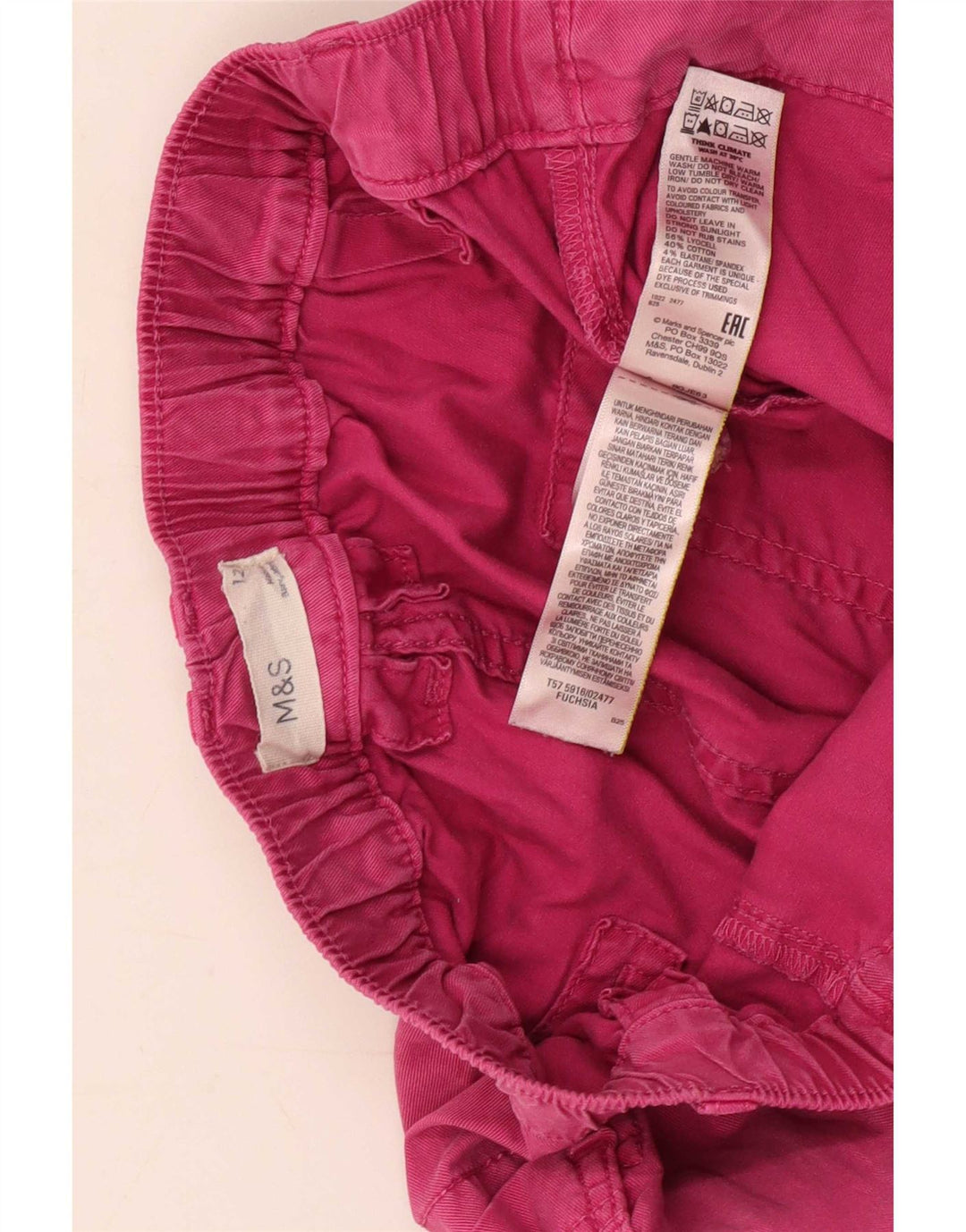 Marks & Spencer Γυναικείο παντελόνι Cargo Capri UK 12 Medium W30 L22 Pink