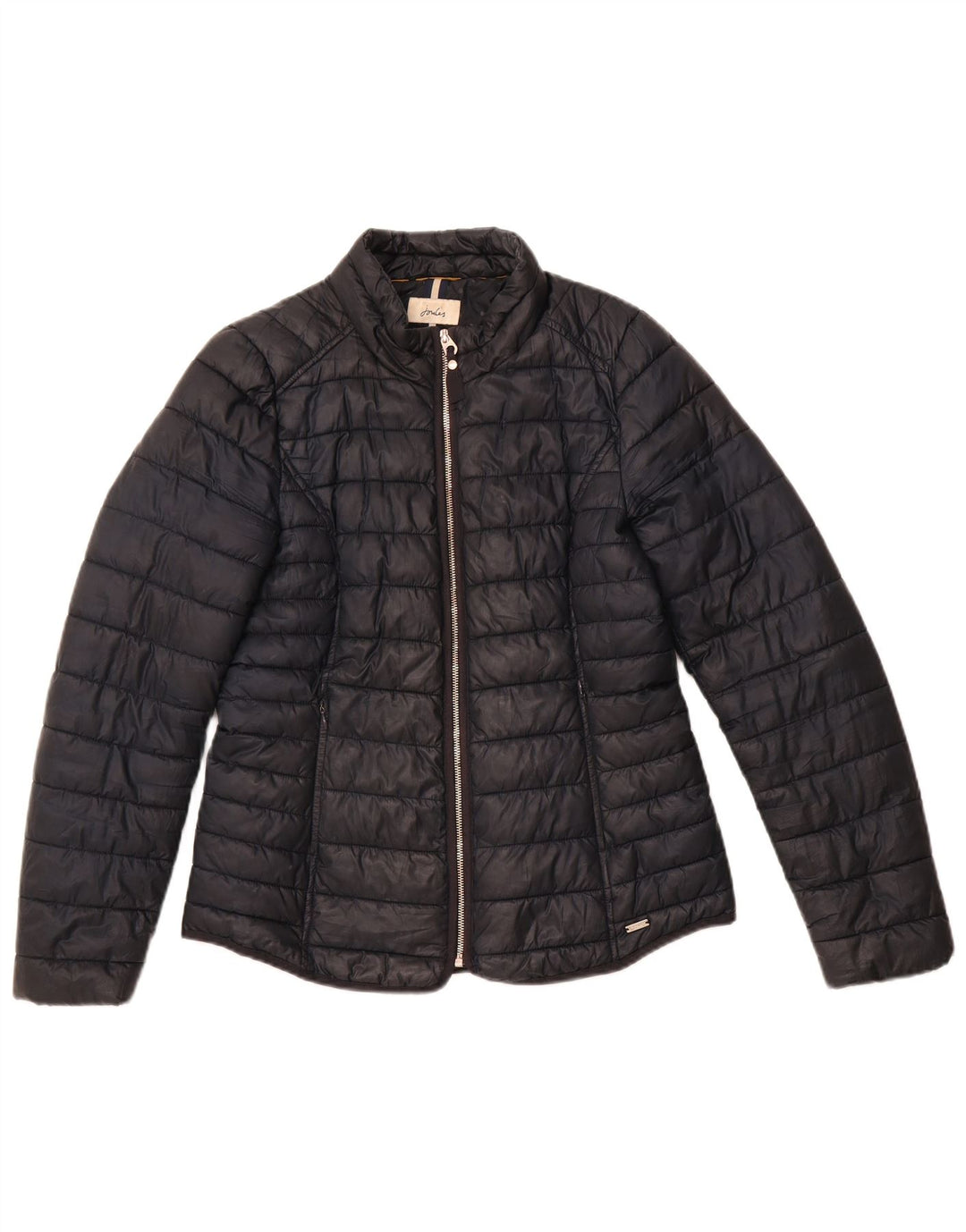 JOULES Γυναικείο μπουφάν με επένδυση UK 12 μεσαίο μαύρο πολυεστέρα