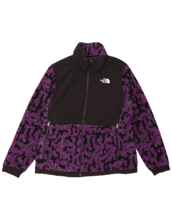 THE NORTH FACE Γυναικείο Fleece Jacket UK 16 Large Purple Animal Print