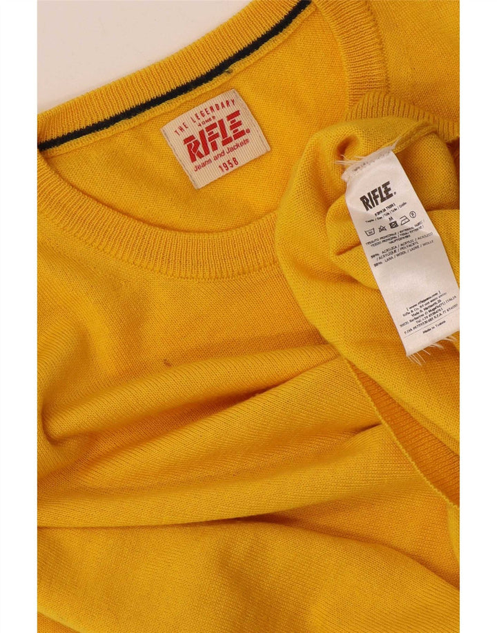 Ανδρικό πουλόβερ Rifle Crew Neck Jumper Μεσαίο κίτρινο ακρυλικό
