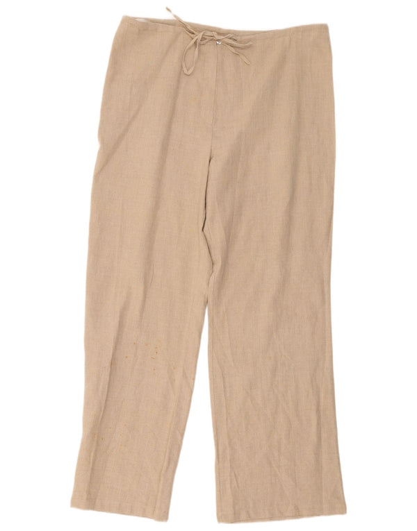 Marks & Spencer Γυναικείο Ψηλόμεσο Παντελόνι UK 16 Large W36 L30 Beige