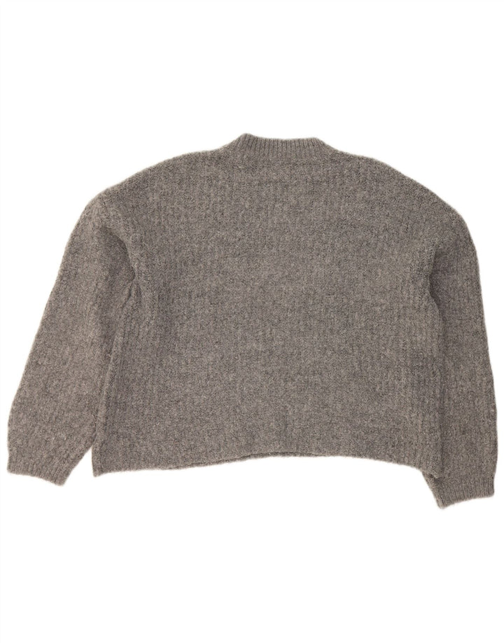 Marks & Spencer Γυναικείο πουλόβερ Crop Crew Neck Jumper UK 14 Large Grey