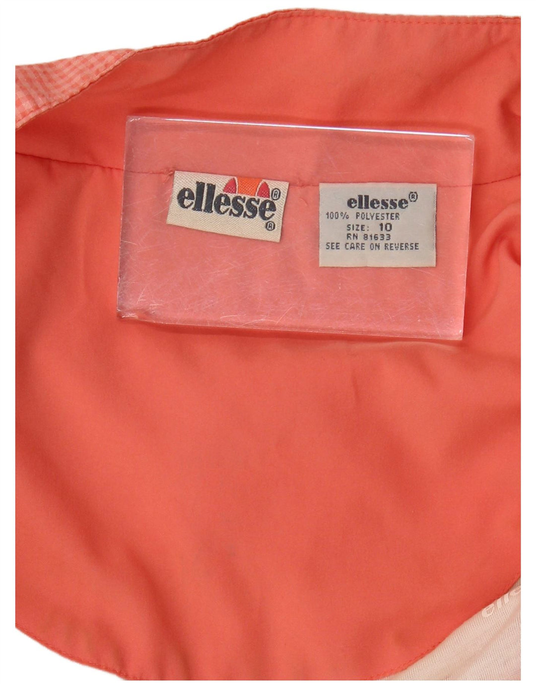 Ellesse Γυναικείο Oversized Bomber Jacket US 10 Large Pink Gingham Polyester
