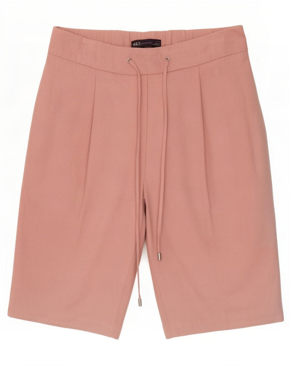 Marks & Spencer Γυναικεία βερμούδα UK 12 Medium W30 Pink Polyester