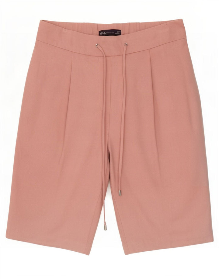 Marks & Spencer Γυναικεία βερμούδα UK 12 Medium W30 Pink Polyester