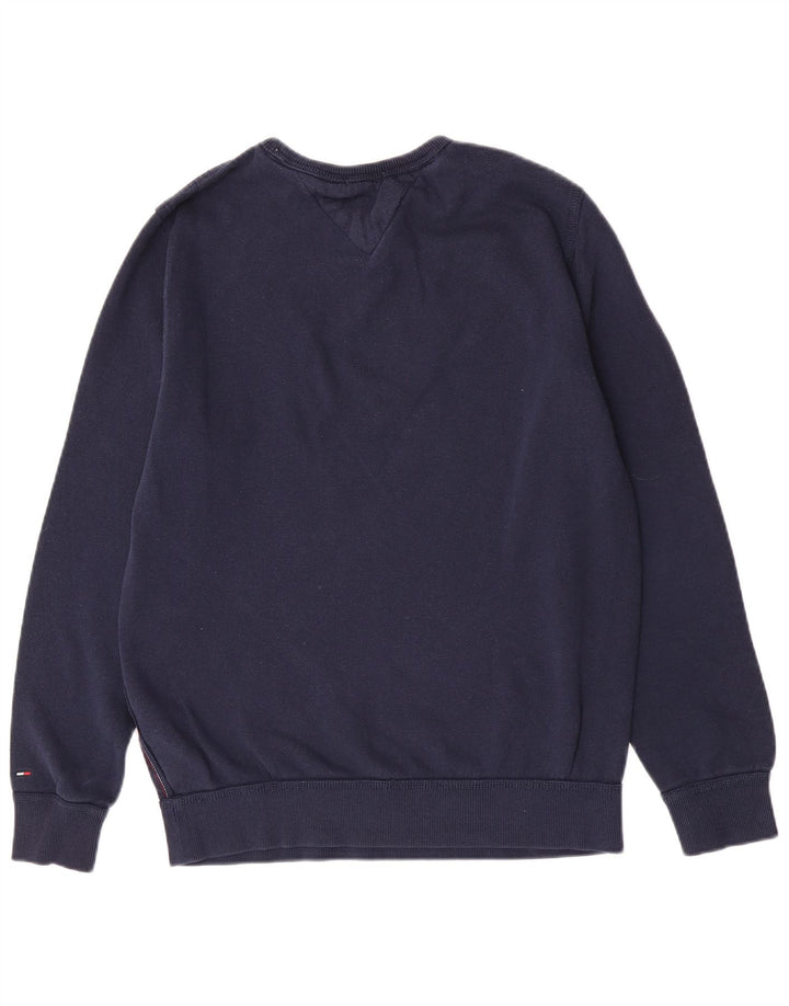 Γραφικό ανδρικό φούτερ Tommy Hilfiger Jumper Medium Navy Blue Cotton