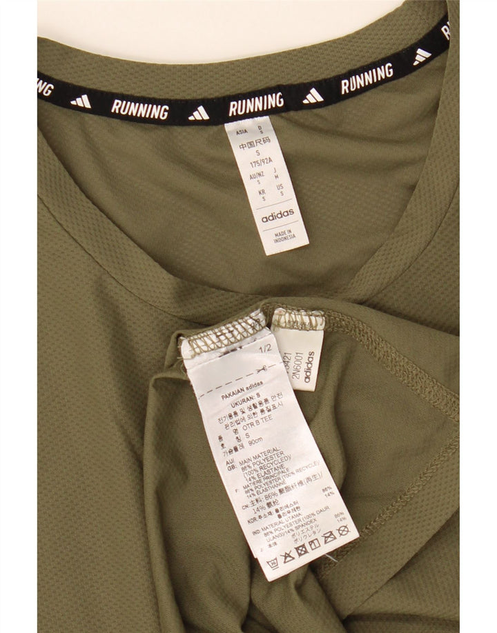 Ανδρικό T-Shirt Adidas Top Small Khaki Polyester