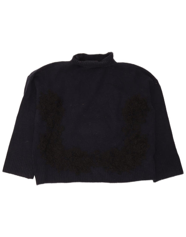 Marks & Spencer Γυναικείο πουλόβερ με ρολό λαιμόκοψη UK 14 Medium Navy Blue