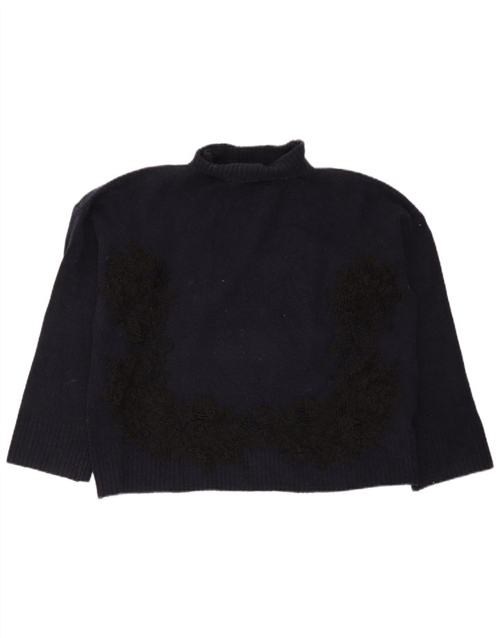 Marks & Spencer Γυναικείο πουλόβερ με ρολό λαιμόκοψη UK 14 Medium Navy Blue