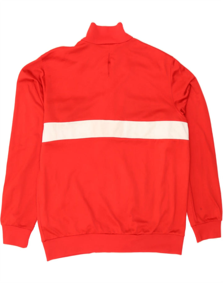 ADIDAS Boys Tracksuit Top Jacket 15-16 Years Red Colourblock Polyester Vintage Adidas and Second-Hand Adidas from Messina Hembry 