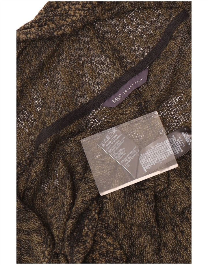 Marks & Spencer Γυναικείο πουλόβερ ζακέτα με 3/4 μανίκια UK 12 Medium Khaki