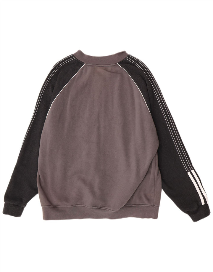 Ανδρική φόρμα Adidas Top Jacket Μεγάλο γκρι χρώμα, βαμβακερό
