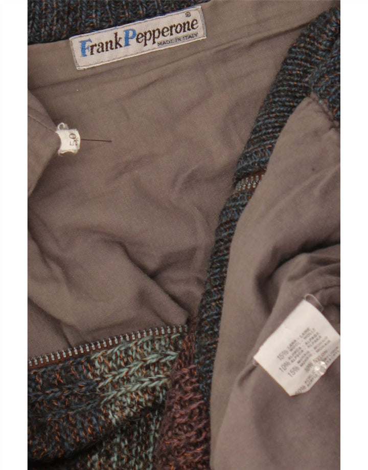 Frank Pepperone γυναικείο πλεκτό μπουφάν Bomber IT 50 μεγάλο πολύχρωμο ριγέ