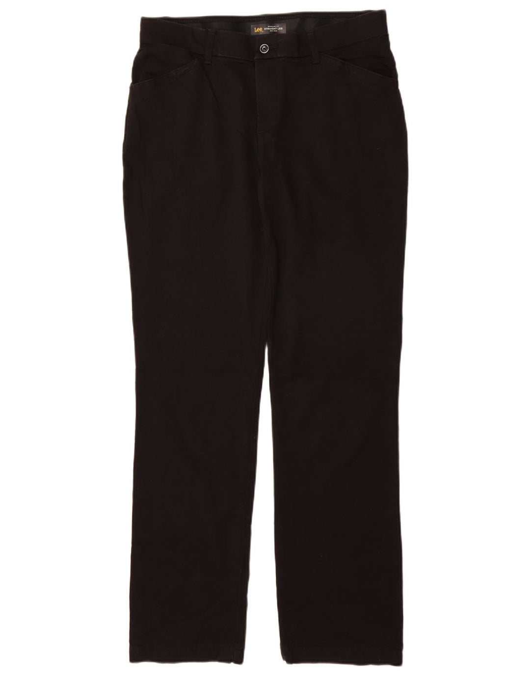 Γυναικείο ίσιο casual παντελόνι LEE κανονική εφαρμογή US 10 Large W33 L32 Μαύρο