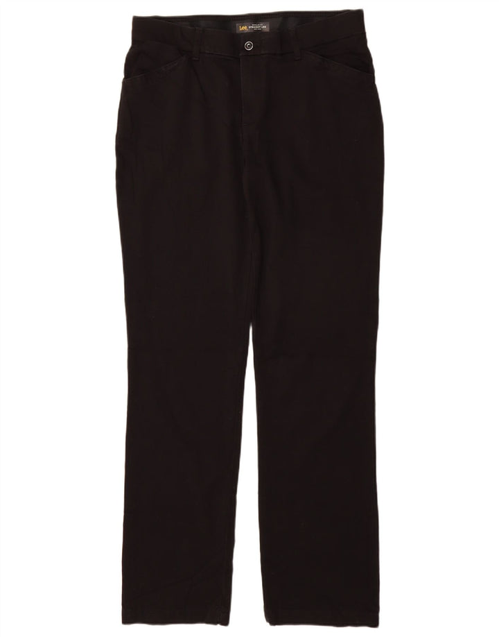 Γυναικείο ίσιο casual παντελόνι LEE κανονική εφαρμογή US 10 Large W33 L32 Μαύρο