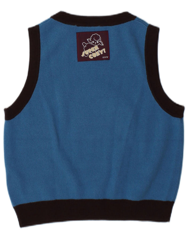 Levi's Crop Graphic Vest Tank Top 10 Small Blue Colourblock