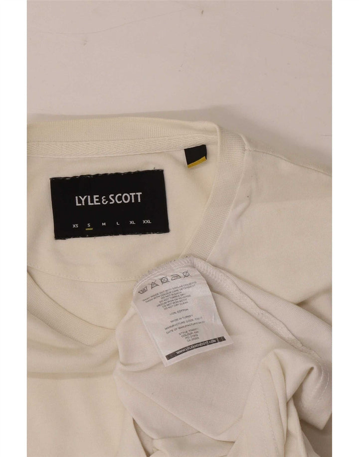 Lyle & Scott Ανδρικό T-Shirt Top Μικρό λευκό βαμβακερό