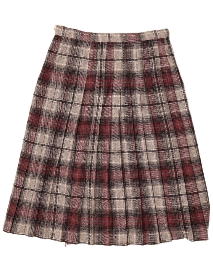 Deerstalker Γυναικεία Πλισέ Wrap Φούστα W28 Μεσαίο κόκκινο καρό μαλλί