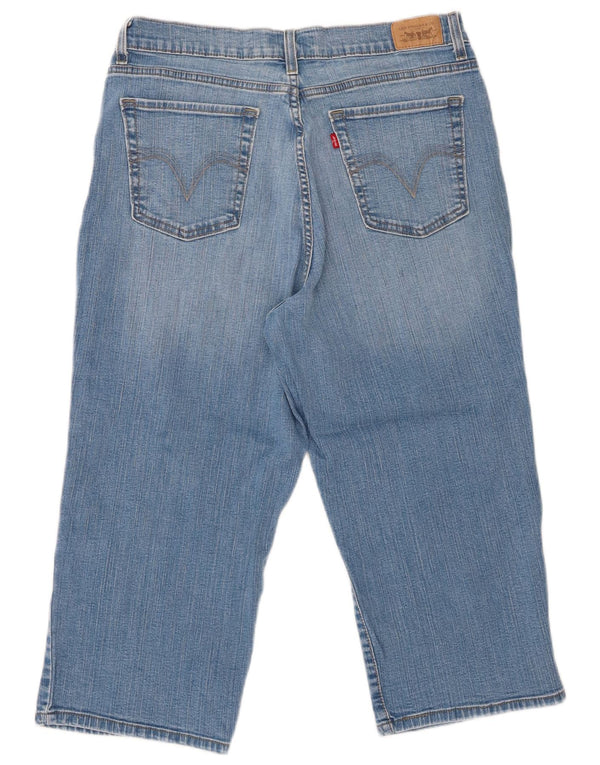 LEVI'S Womens Perfectly Slimming Capri Jeans US 16 2XL W32 L21 Blue Cotton